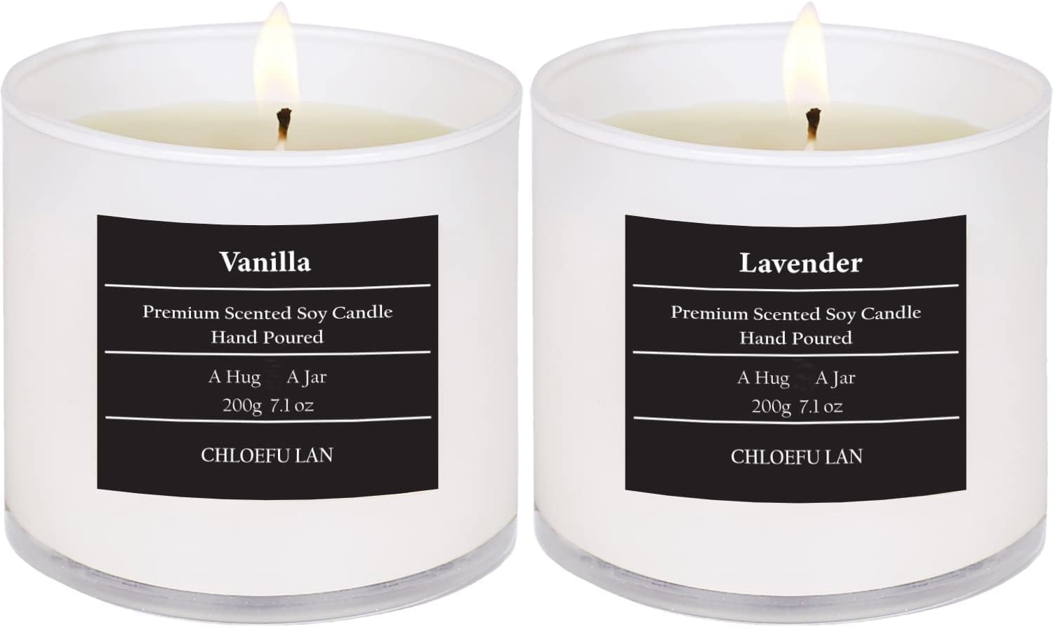 Soy Wax Luxe Beige Scented Candle — Lavender + Vanilla