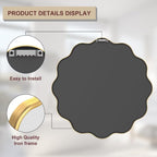 Round Luxe Black Wall Mirror — 20" - View 4