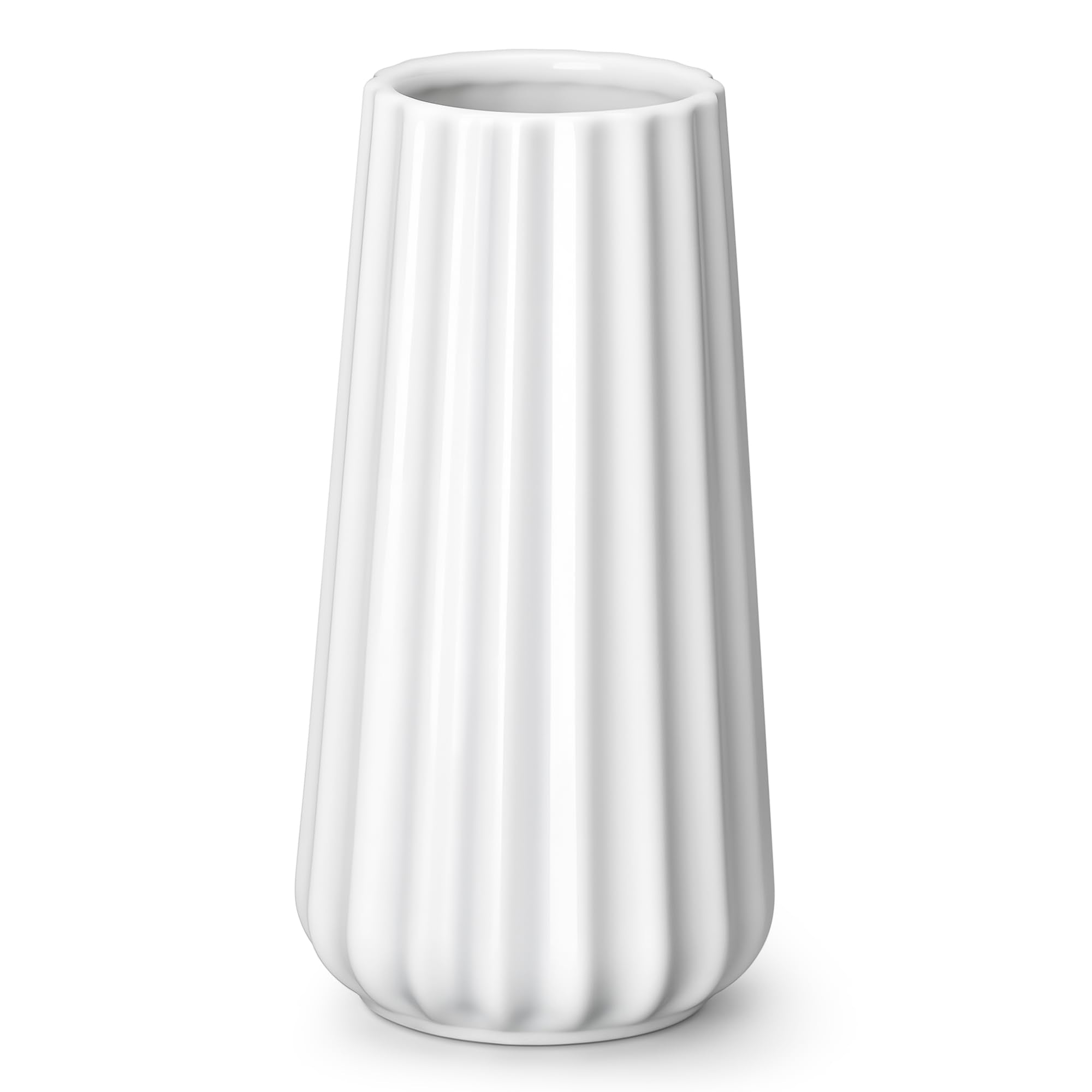Modern Black Flower Vase — 8"