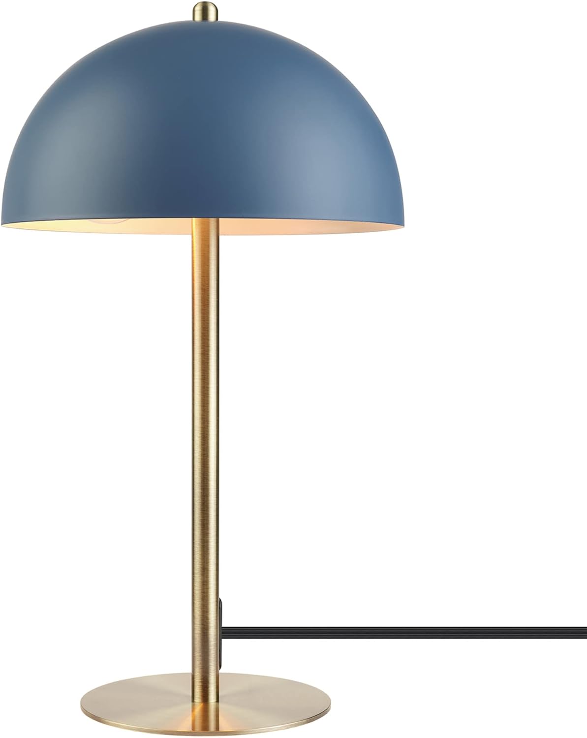 Luxe Black Table Lamp — 2-Light — Luna (Blue)