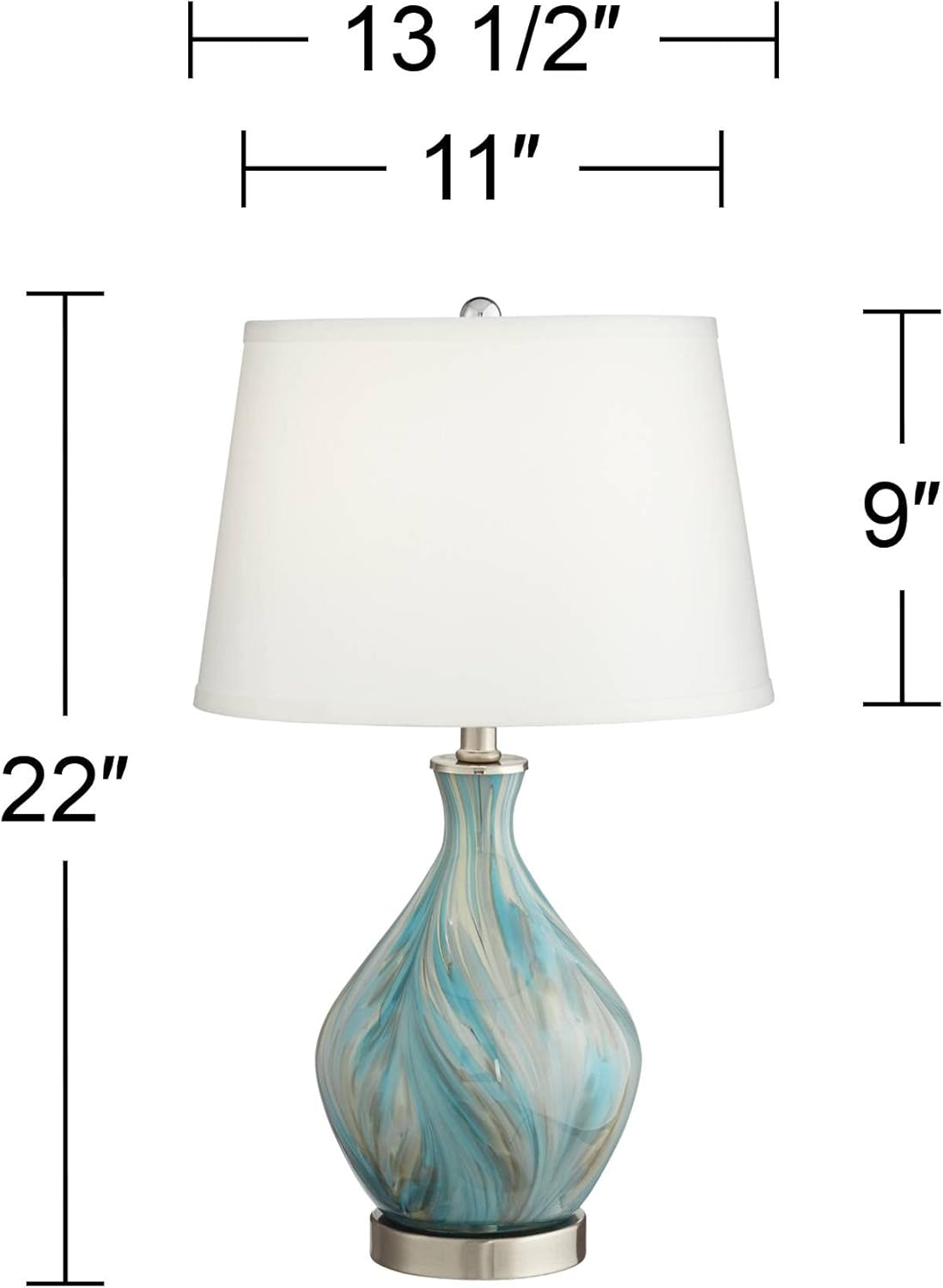 Modern Metal Table Lamp — 22" - View 5