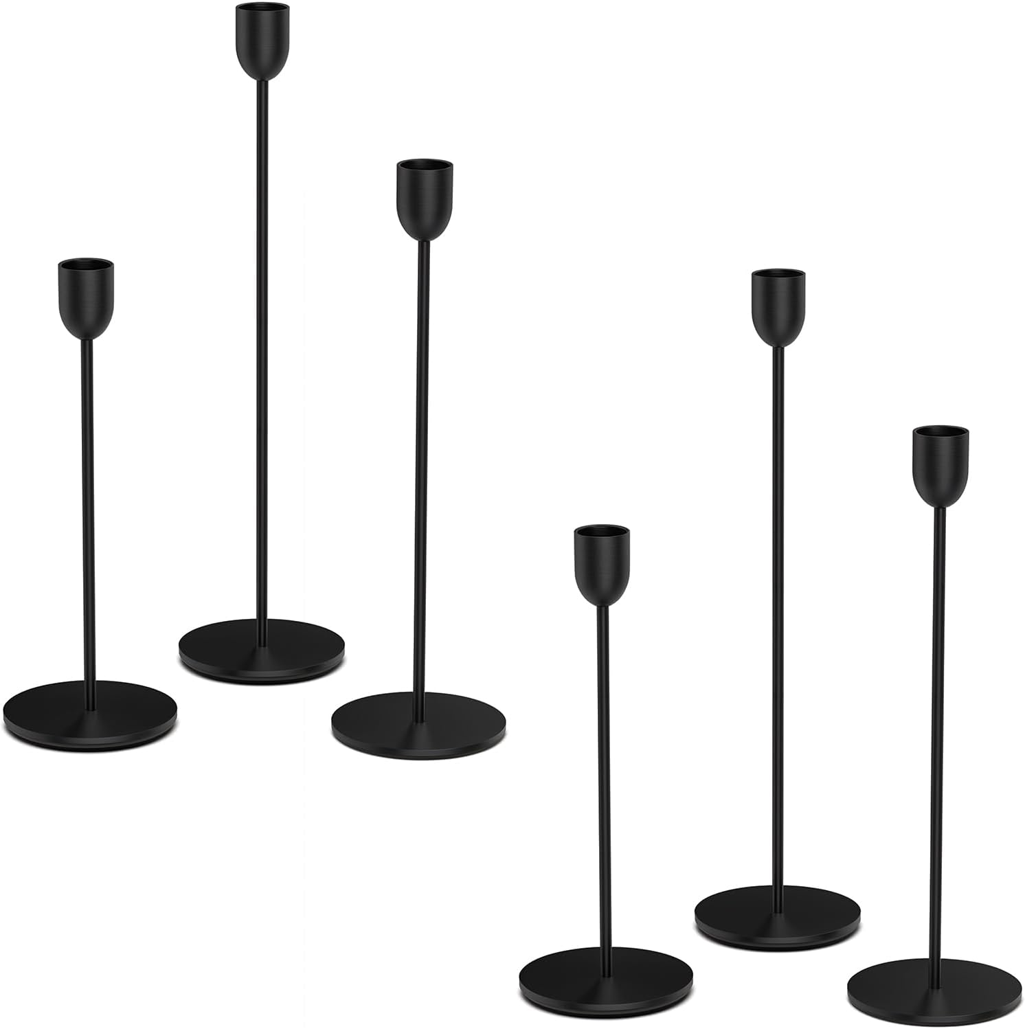 Vintage Black Pillar Candle — Black