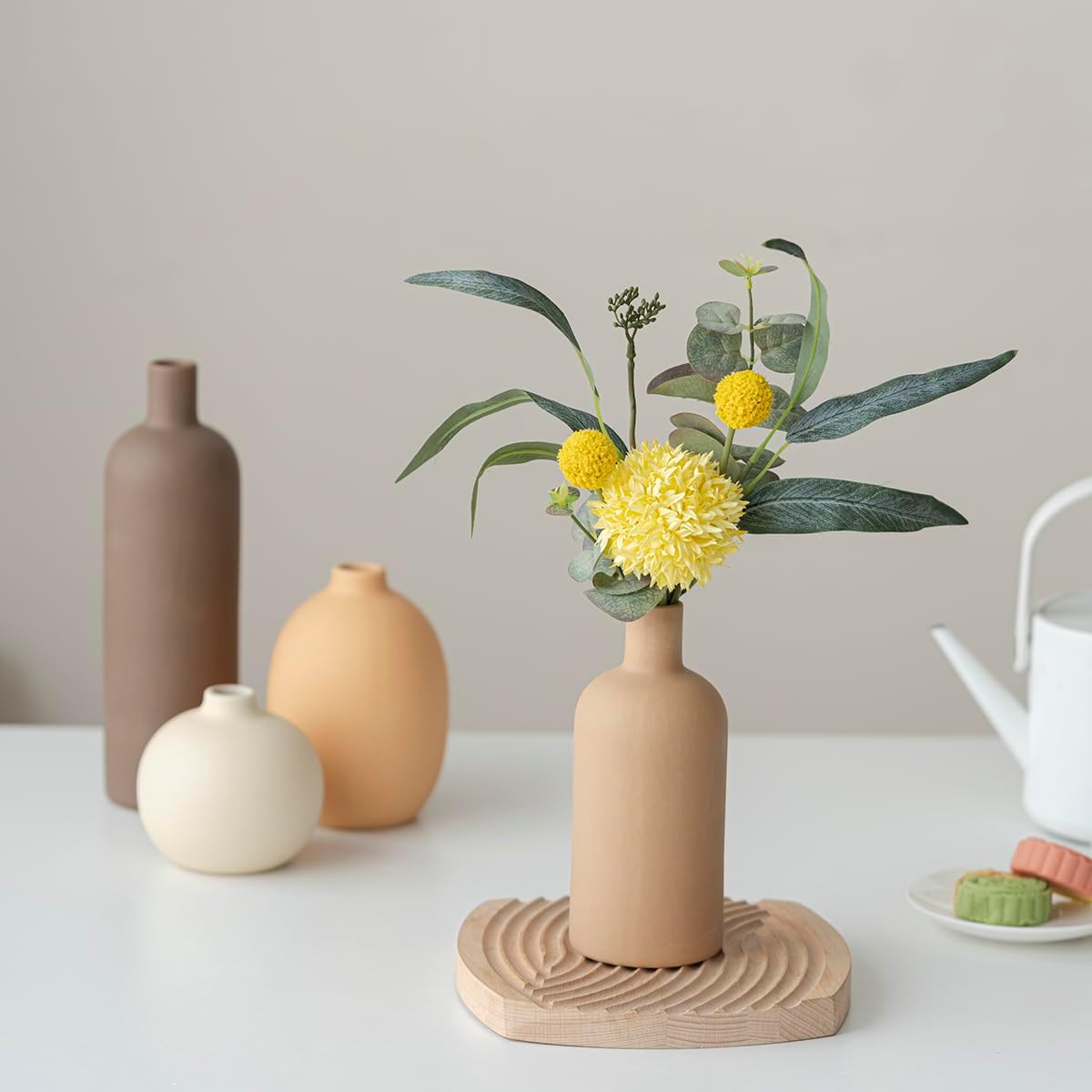 Modern Beige Decorative Vase - View 4