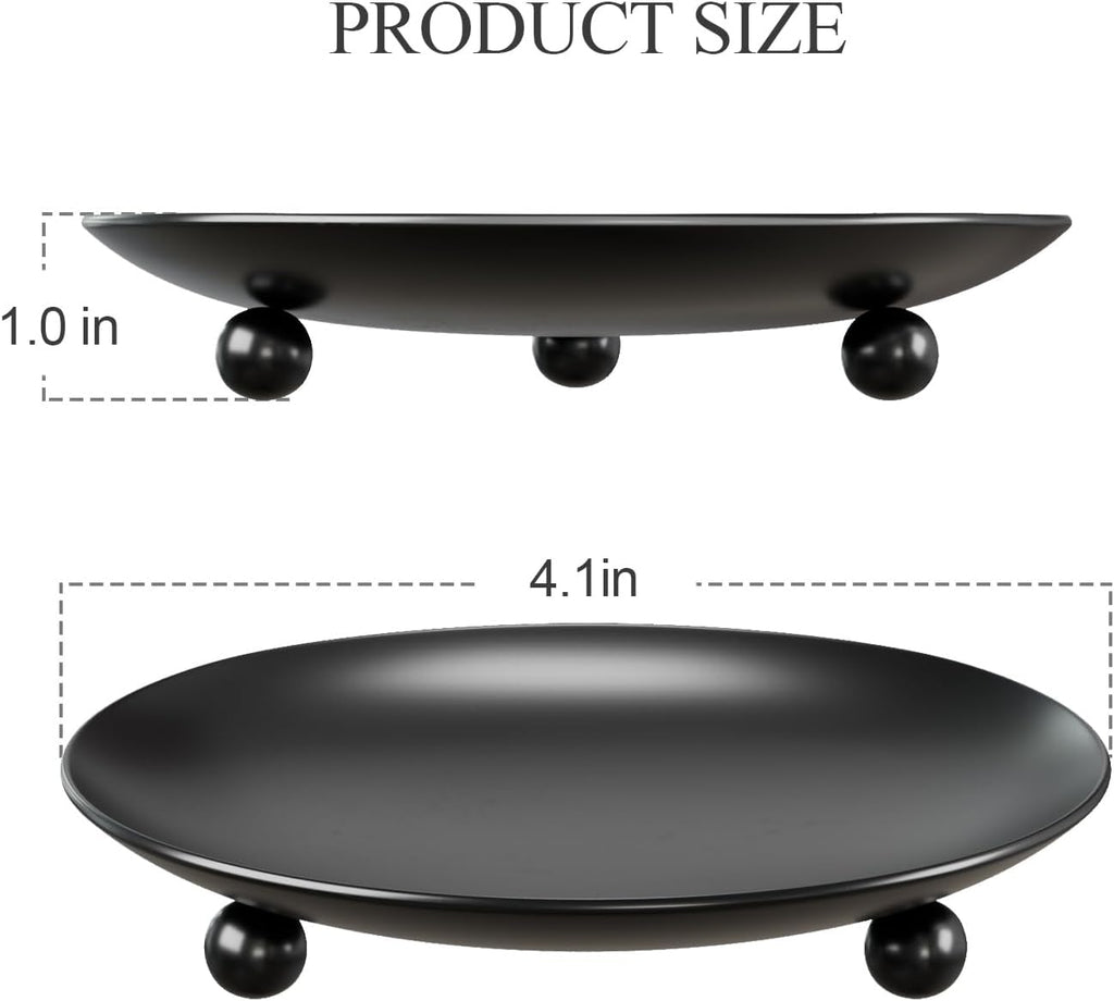 Black Pillar Candle — Set of 2 - View 2