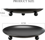 Black Pillar Candle — Set of 2 - View 2