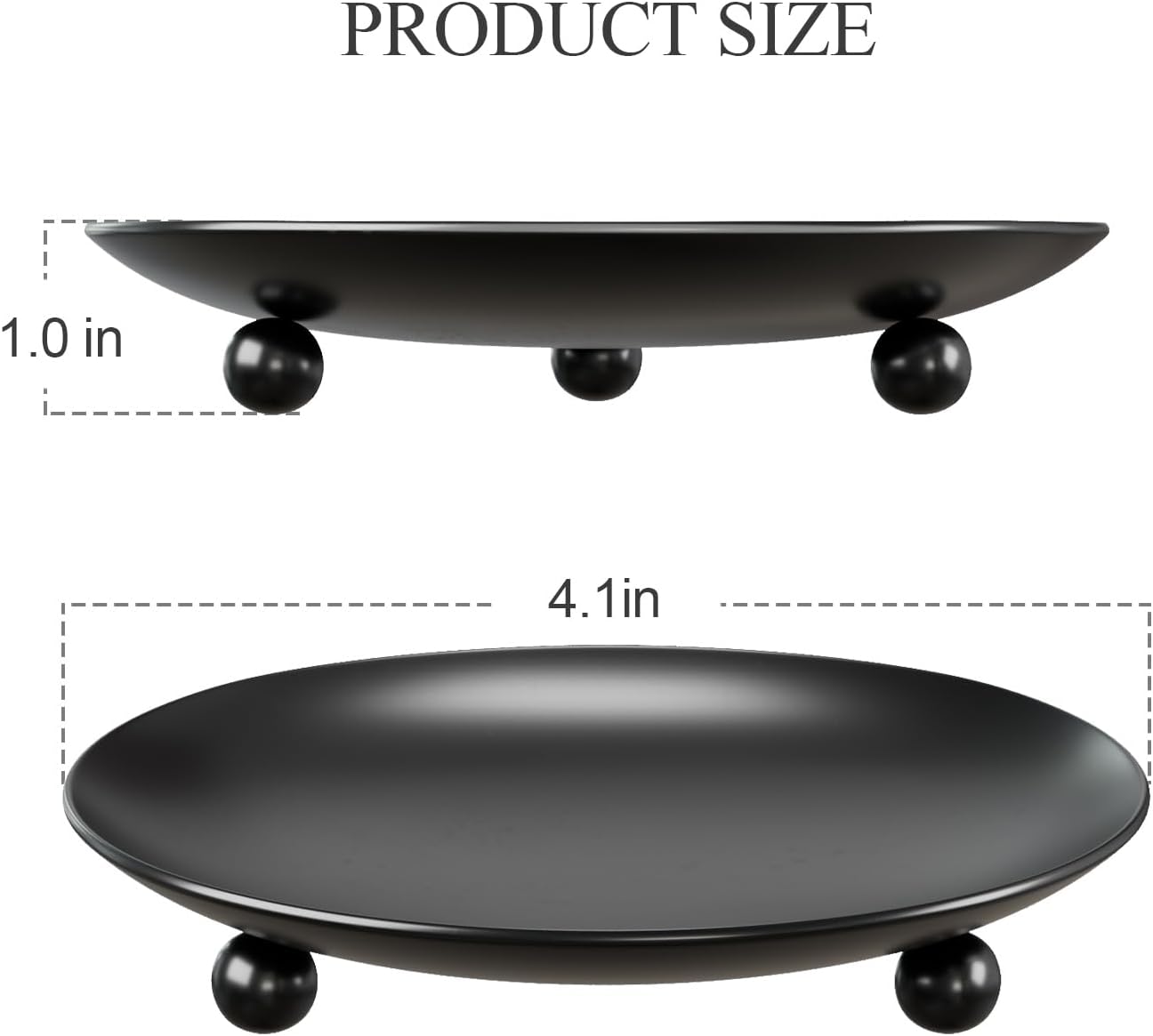 Black Pillar Candle — Set of 2 - View 2