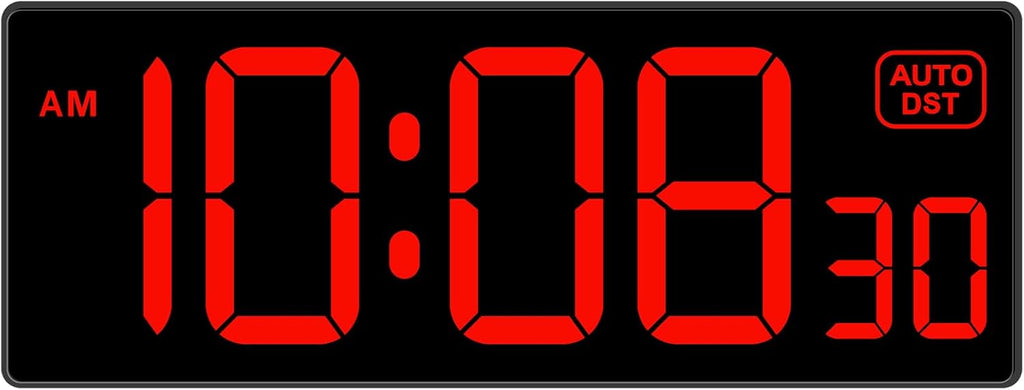 Dimmable Blue Wall Clock — 10.2" — 10.2" Red