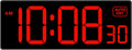 Dimmable Blue Wall Clock — 10.2" — 10.2" Red