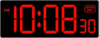 Dimmable Blue Wall Clock — 10.2" — 10.2" Red