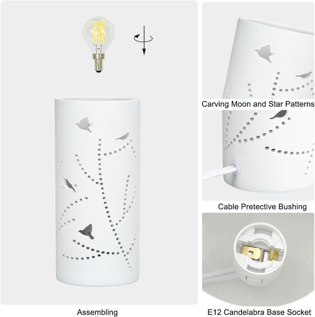 Modern White Table Lamp - View 6