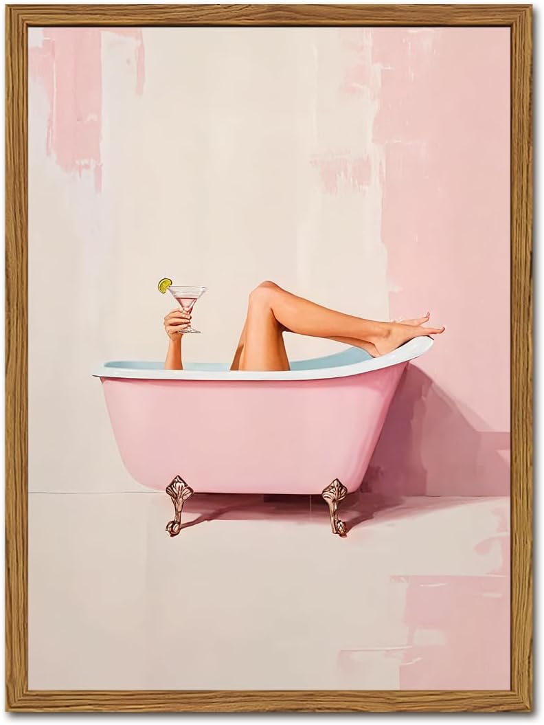 Framed Mid-Century Beige Wall Decor — 16" — 16"L x 12"W