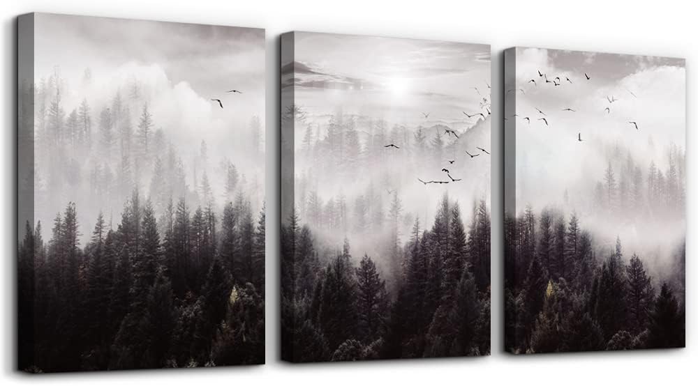 Boho Black Canvas Wall Art — 16" — 12x16inches*3pcs