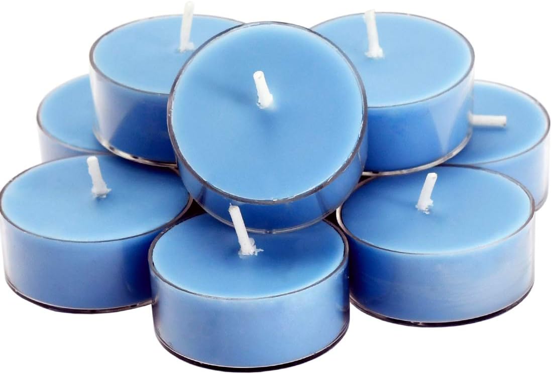 Scented Luxe Metal Candle Set — Set of 12 — ocean breeze