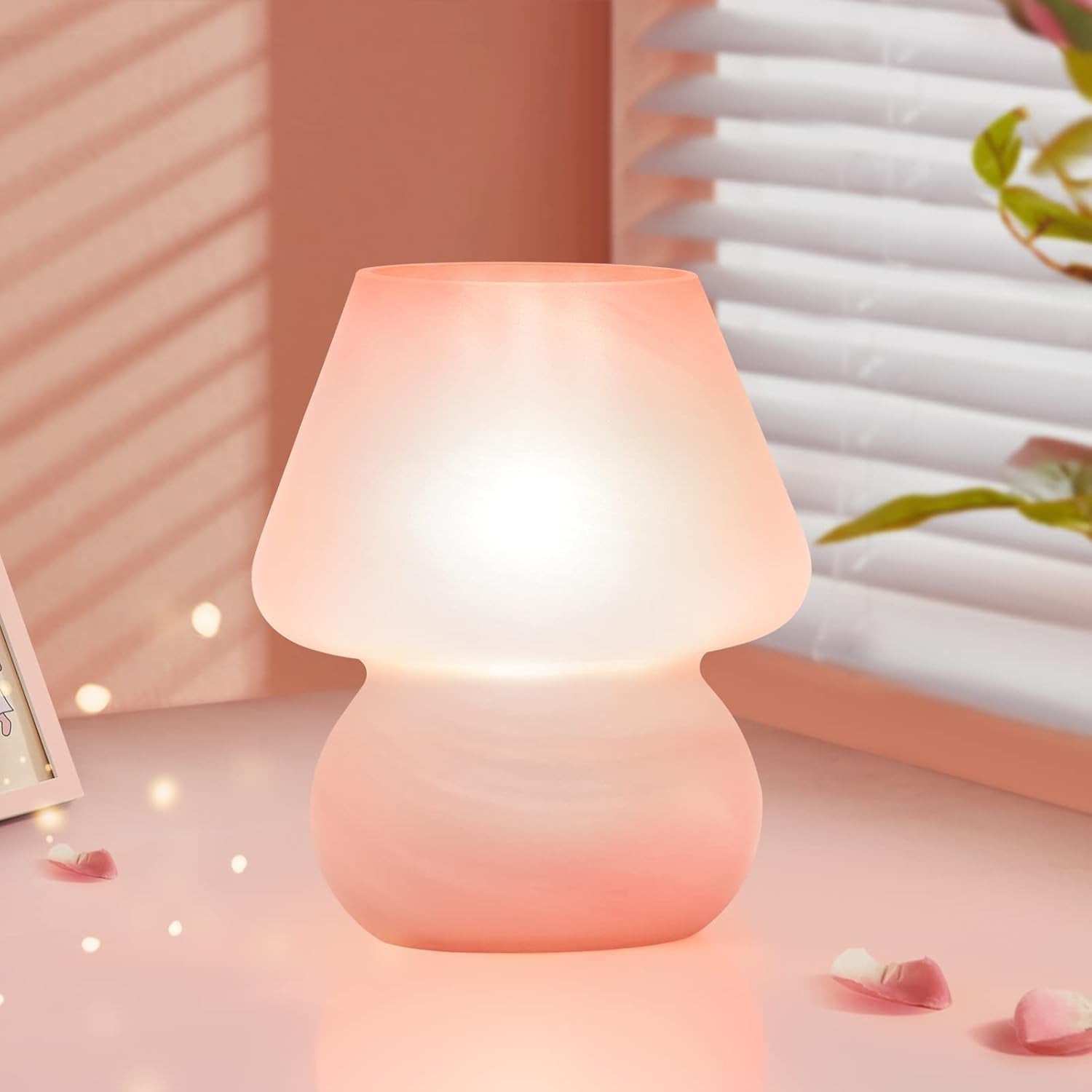 Dimmable Black Bedside Lamp — pink-1pack