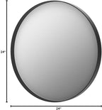 Round Modern Black Mirror — 24" - View 9