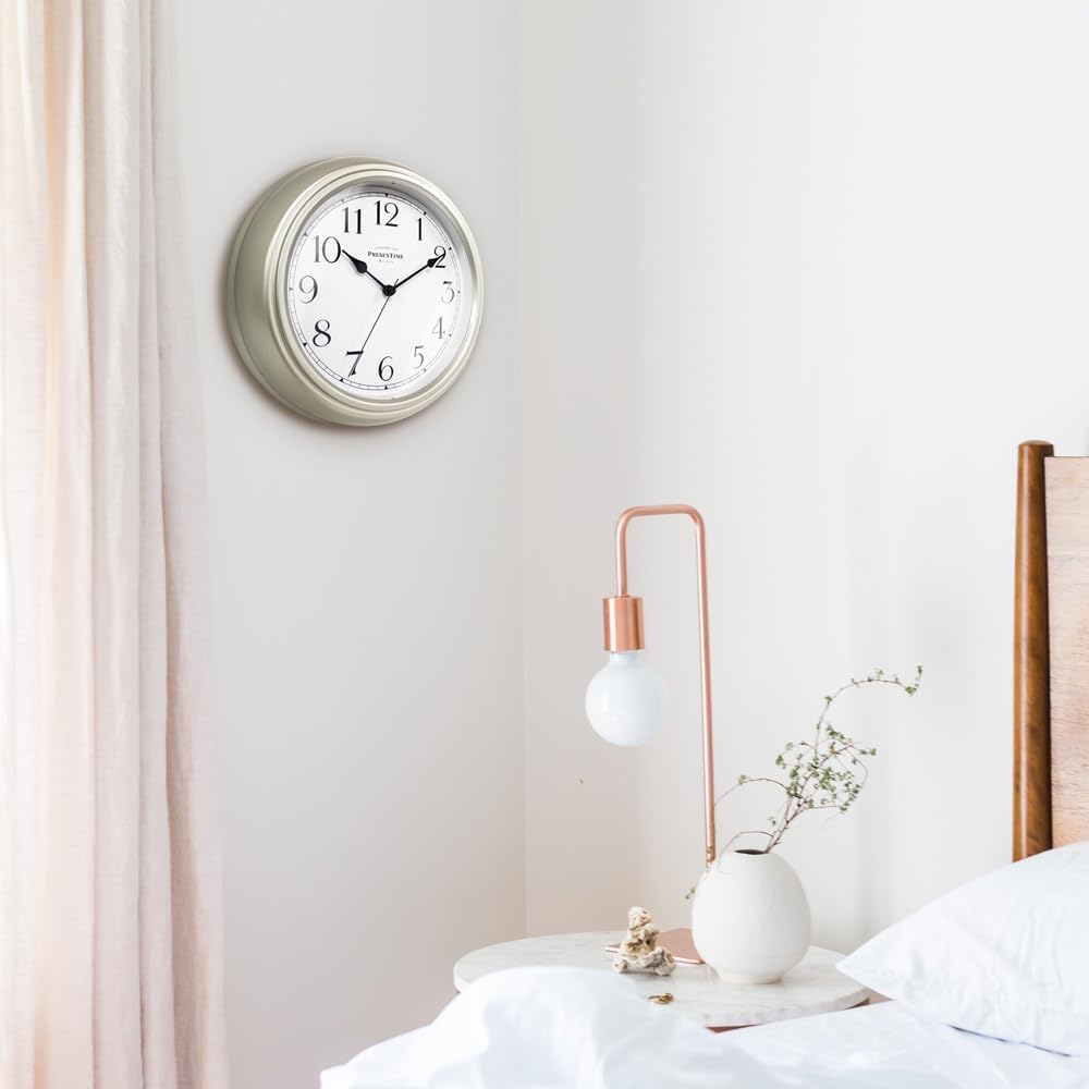 Modern Beige Wall Clock — 10" - View 5