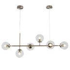Mid-Century Gold Chandelier — 6-Light