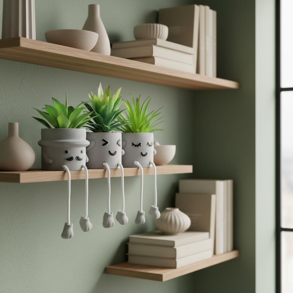 Green Faux Succulent - View 5