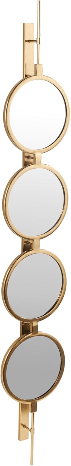 Round Luxe Gold Wall Mirror — 8" - View 7