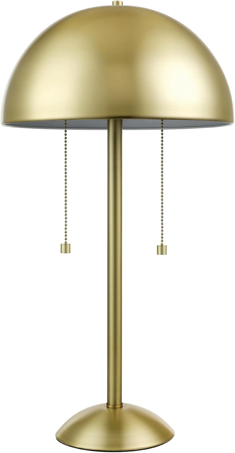 Luxe Black Table Lamp — 2-Light — Haydel (Brass)