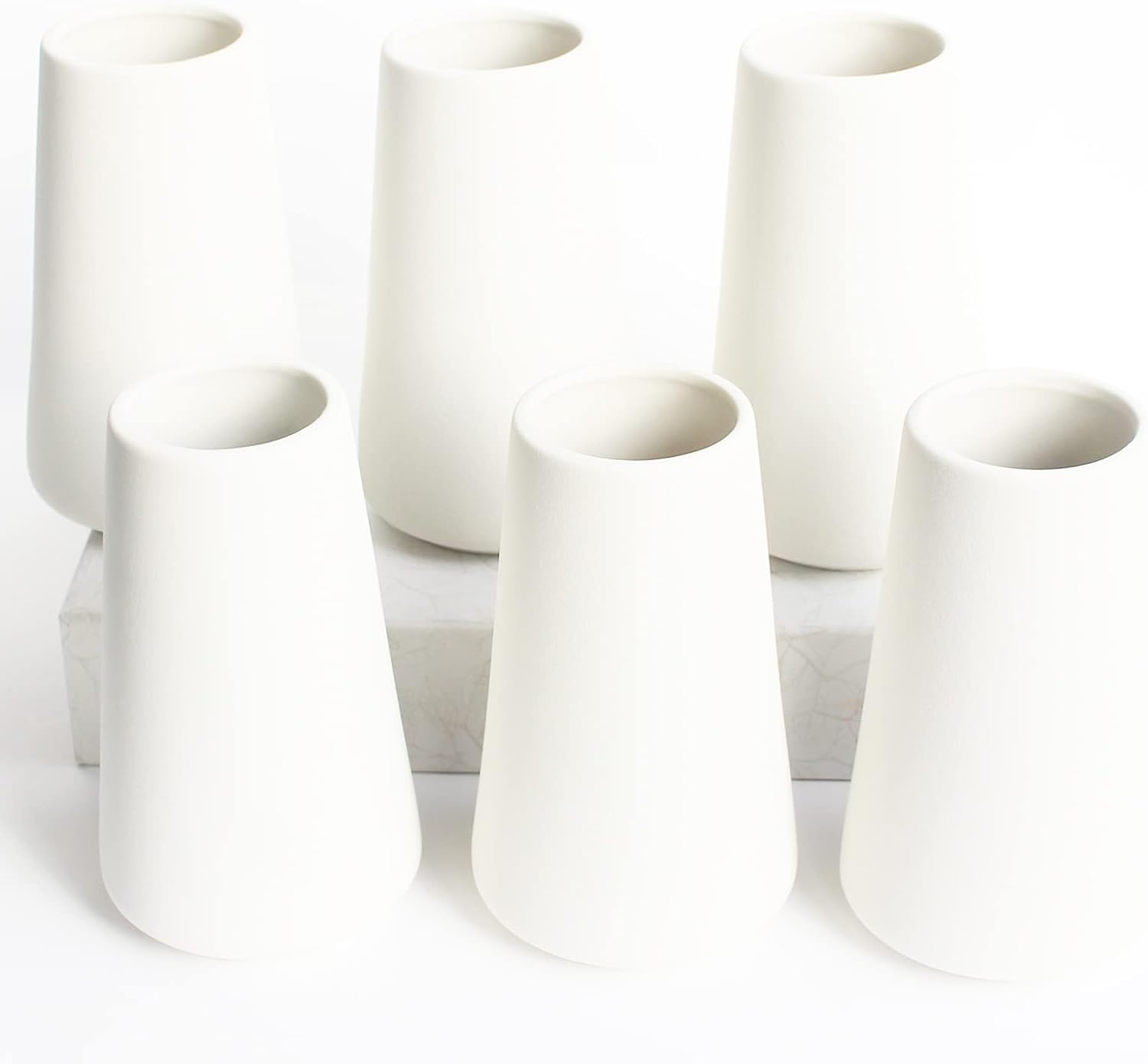 Boho Ceramic Vase — 6" — 6 Pack