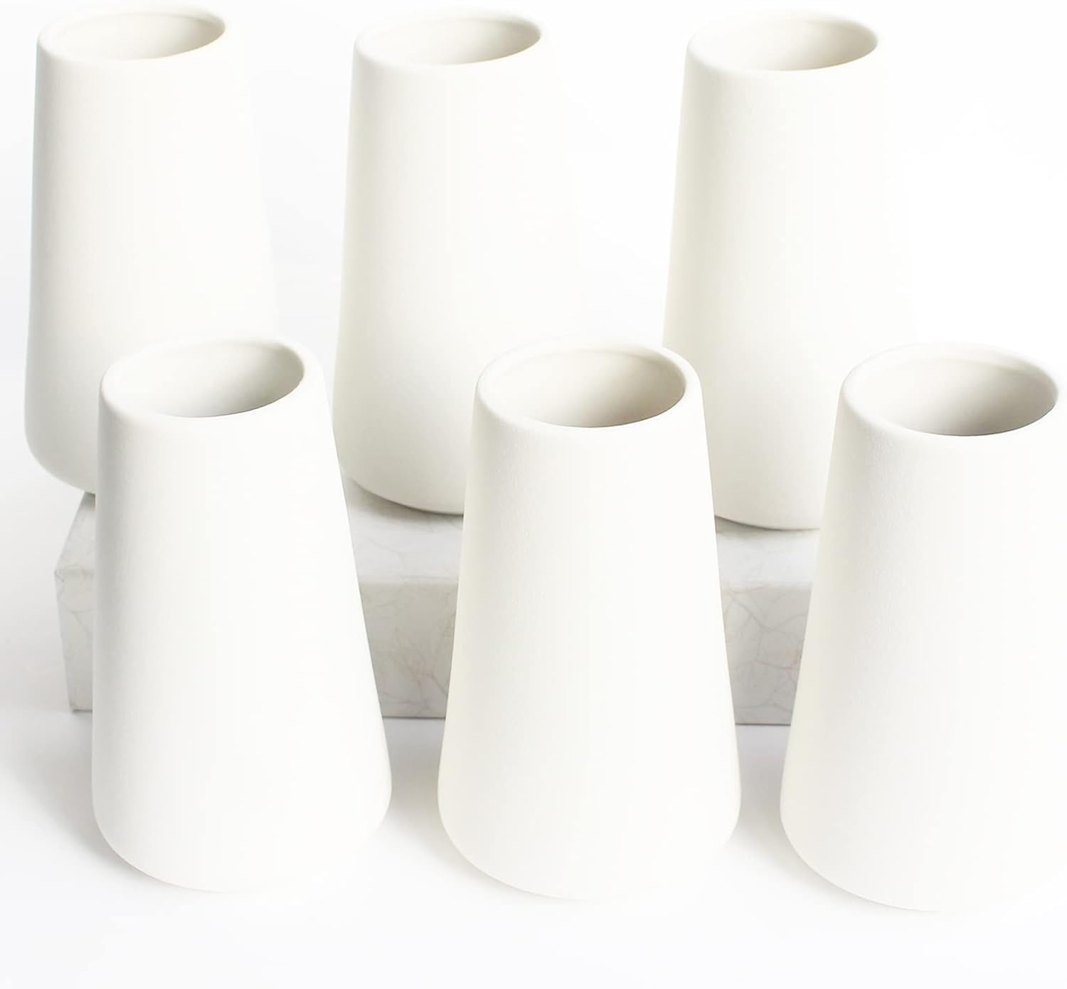 Boho Ceramic Vase — 6" — 6 Pack