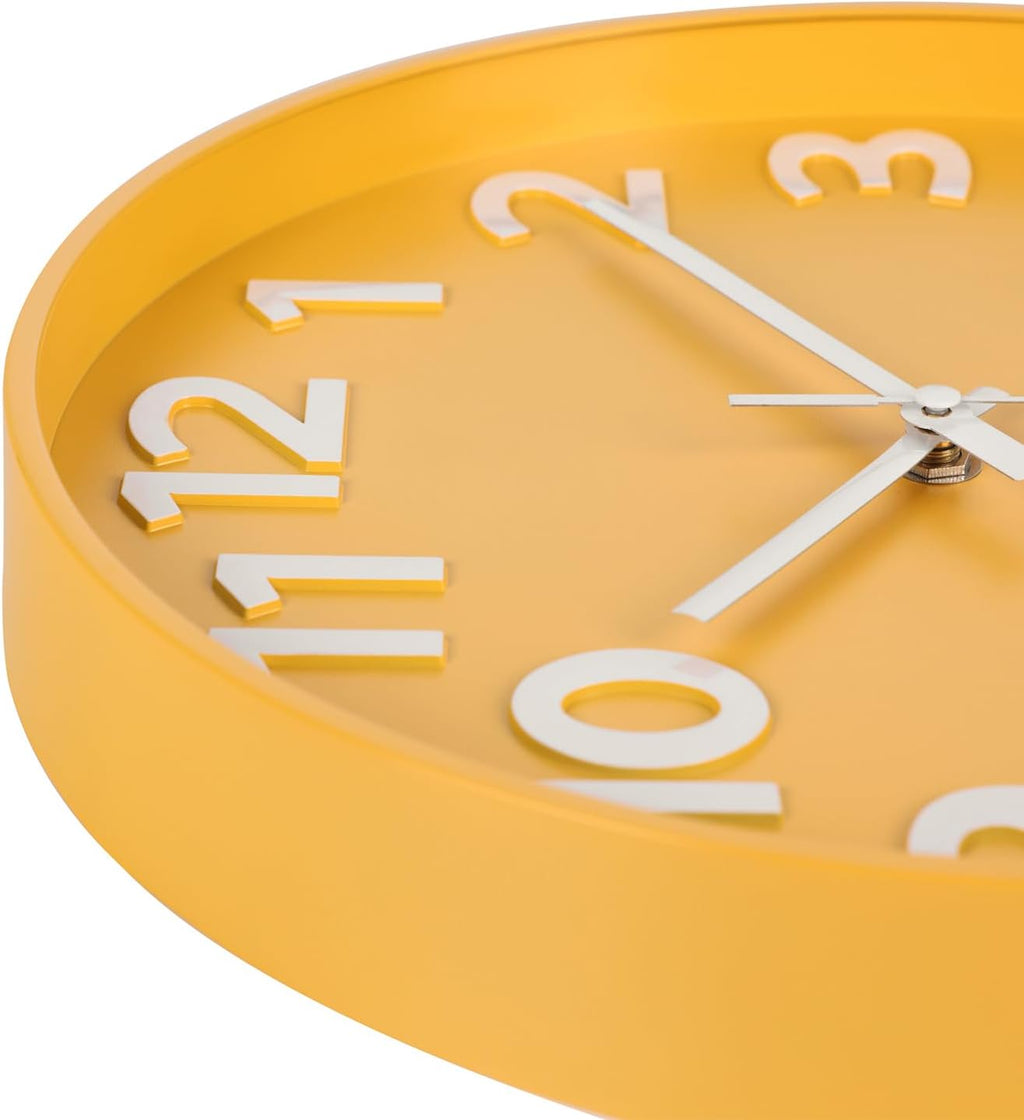 Modern Black Wall Clock — 12" - View 7