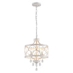 Round Farmhouse Gold Chandelier — 3-Light