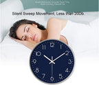 Battery Operated Blue Wall Clock - View 2