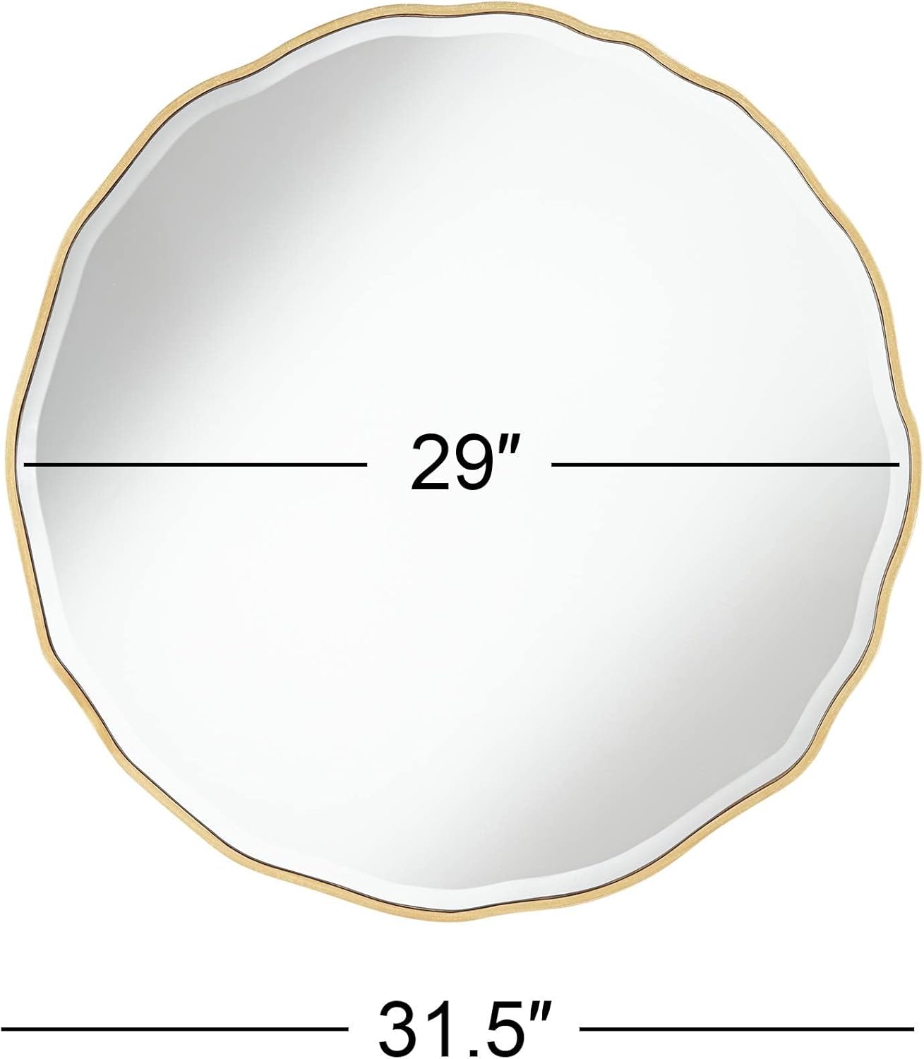 Beveled Luxe Wood Wall Mirror — 2" - View 4