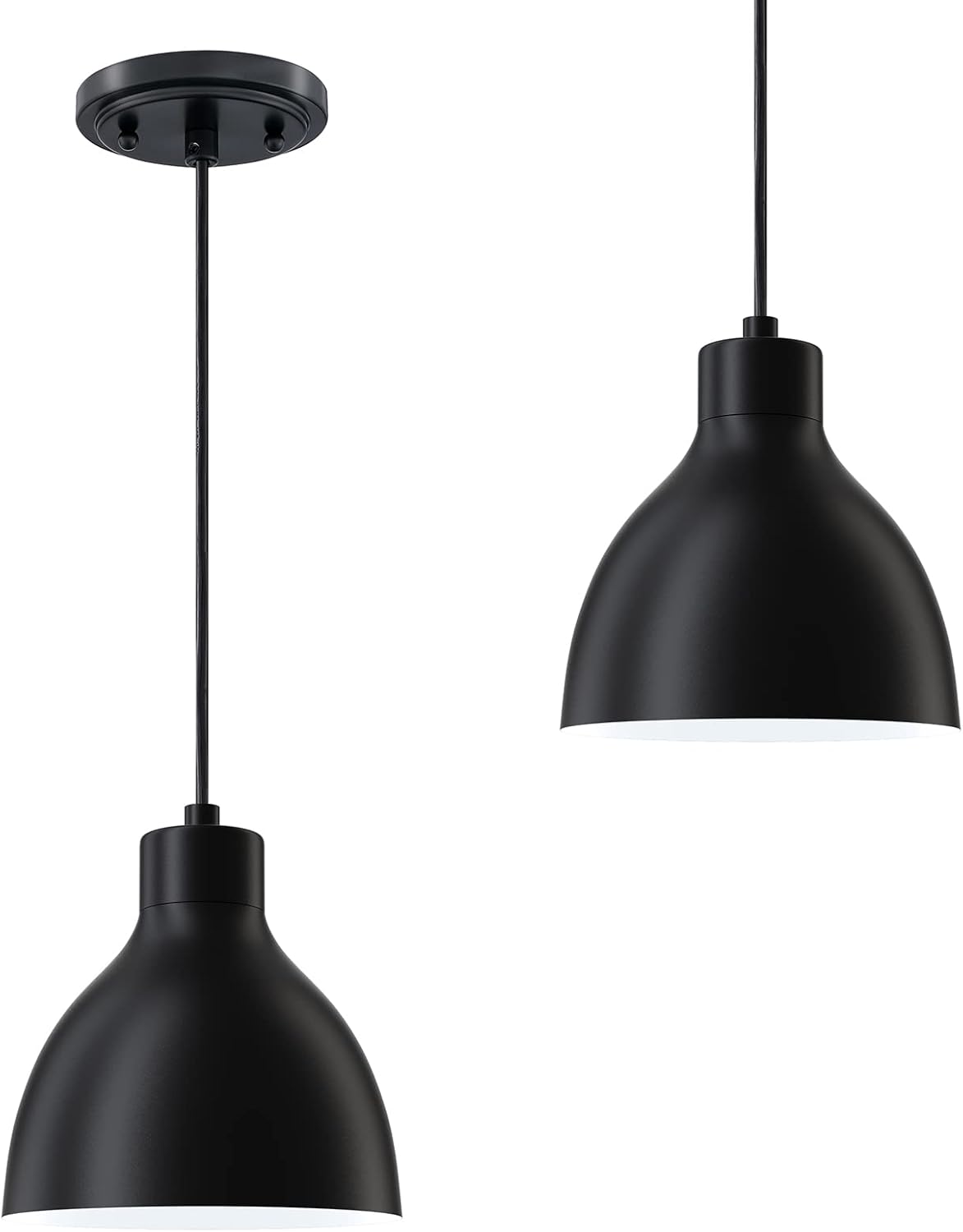 Black Pendant Light — Black 2 Pack