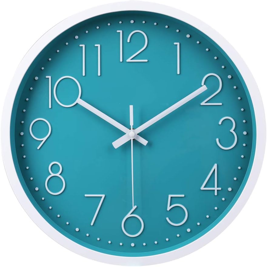 Modern Black Wall Clock — 16" — 12 Inch
