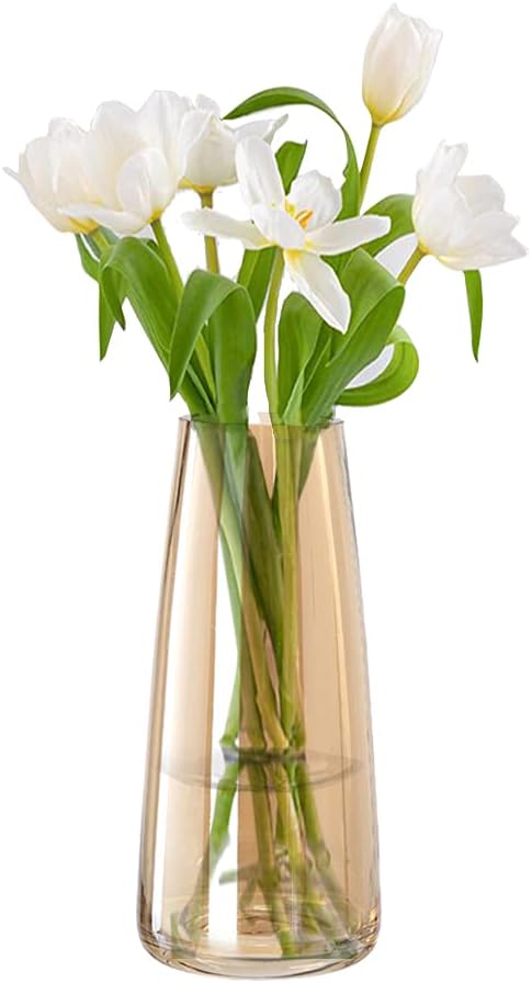 Farmhouse Grey Flower Vase — 8.7" — Amber
