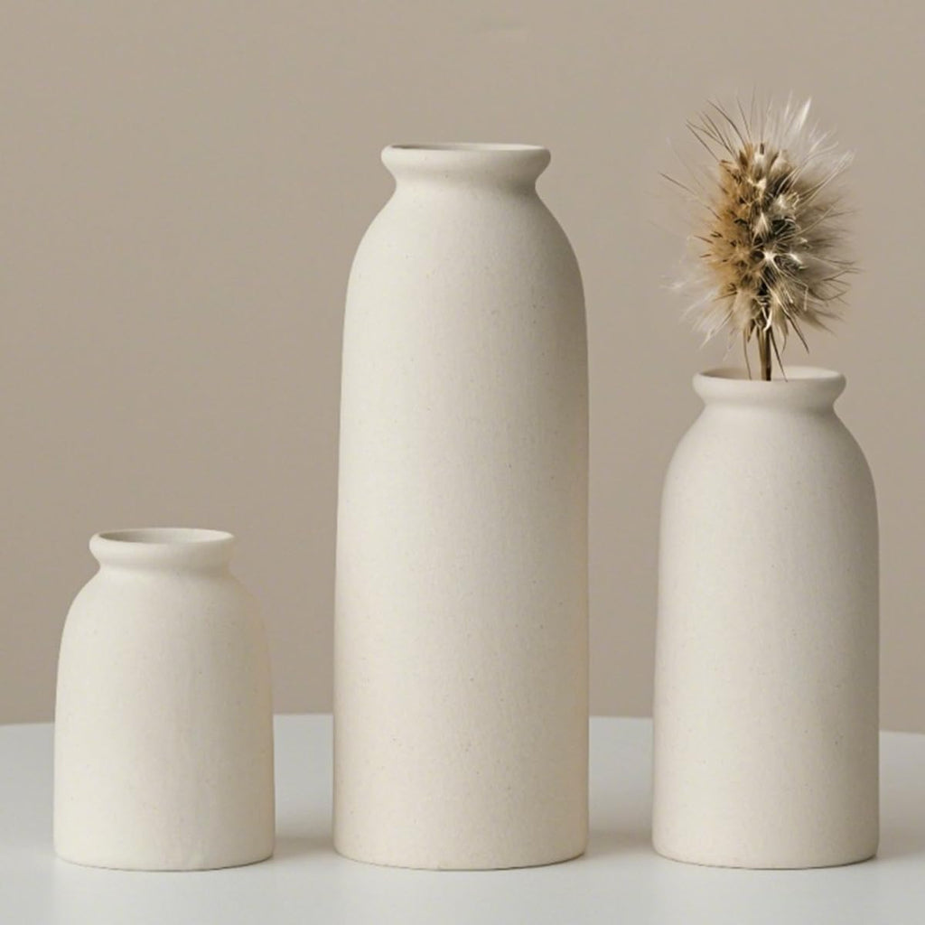 Boho Beige Flower Vase - View 3
