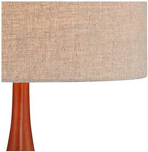 Linen Mid-Century Blue Table Lamp — 30" - View 3