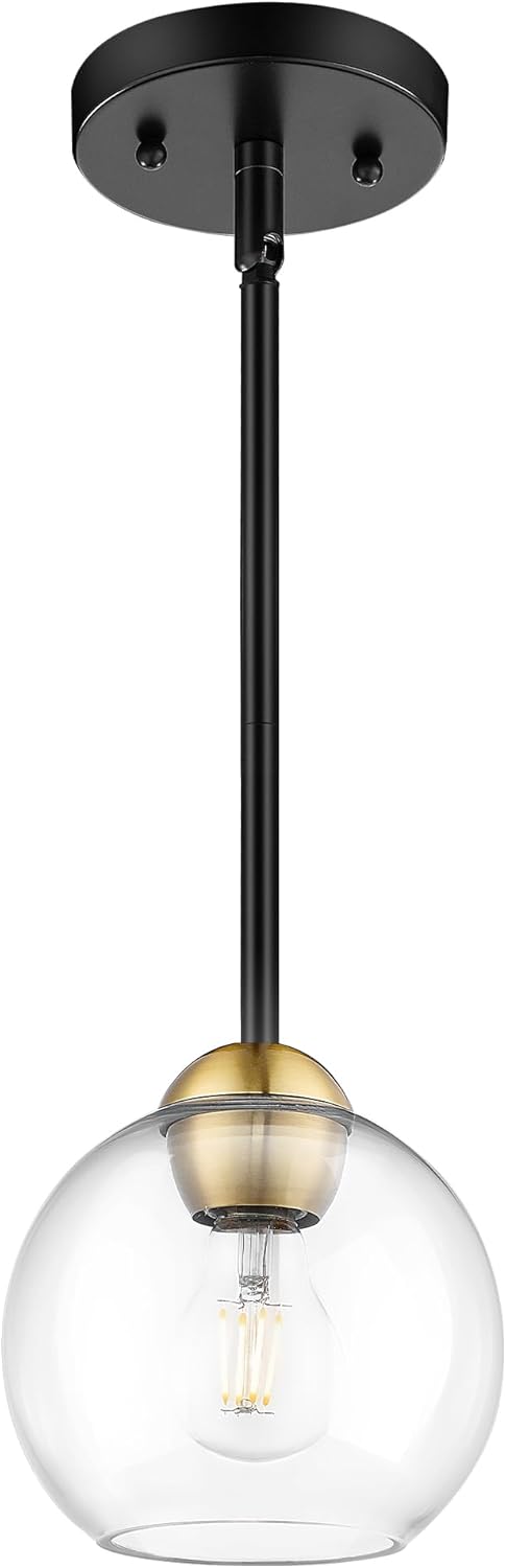Luxe Black Pendant Light — 1-Light — Black Gold - 1PC