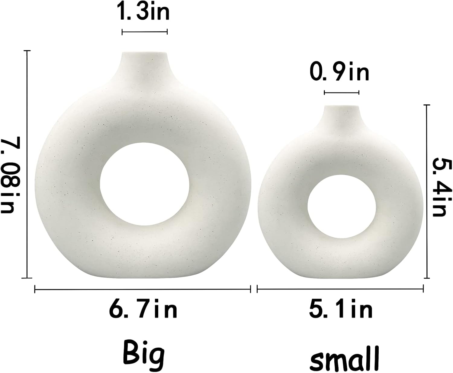 Boho Black Vase — Set of 2 - View 5