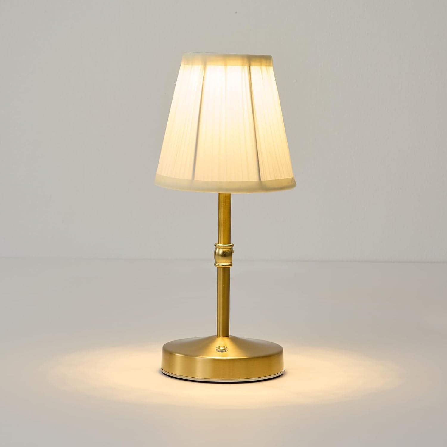 Cordless Luxe Black Table Lamp — 8" — Gold-11 inch-1pack