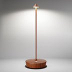 Cordless Luxe Black Desk Lamp — Wood Grain
