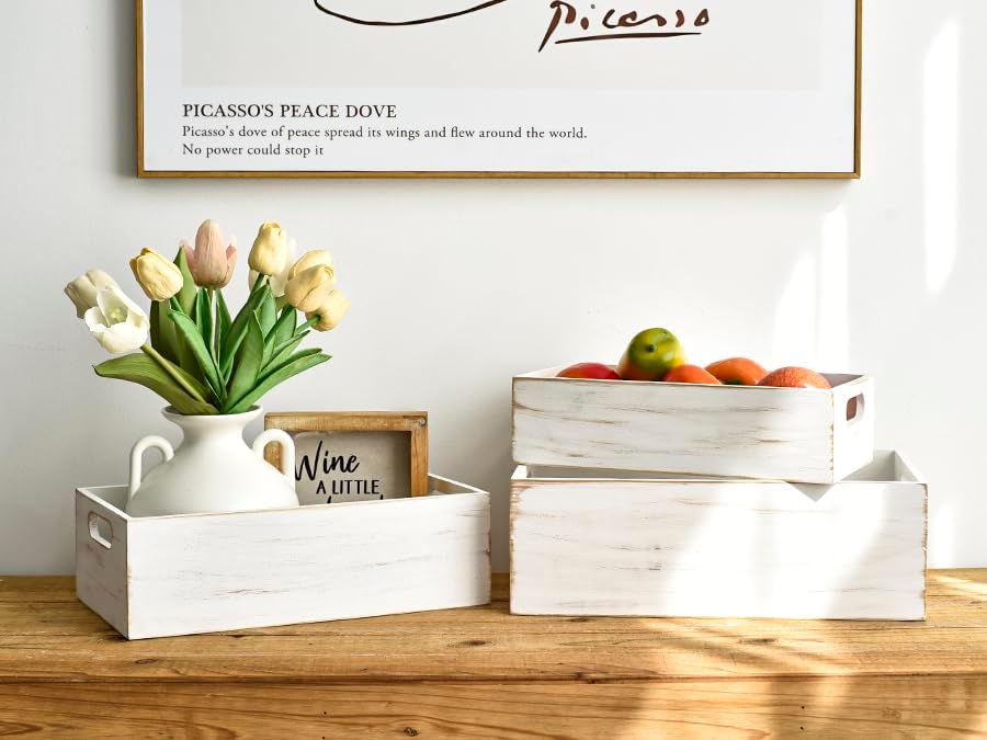 Farmhouse Beige Storage Basket — Set of 3 - View 3