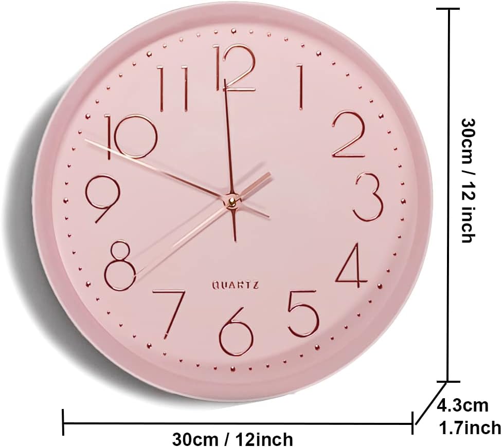 Battery Operated Beige Wall Clock - View 6