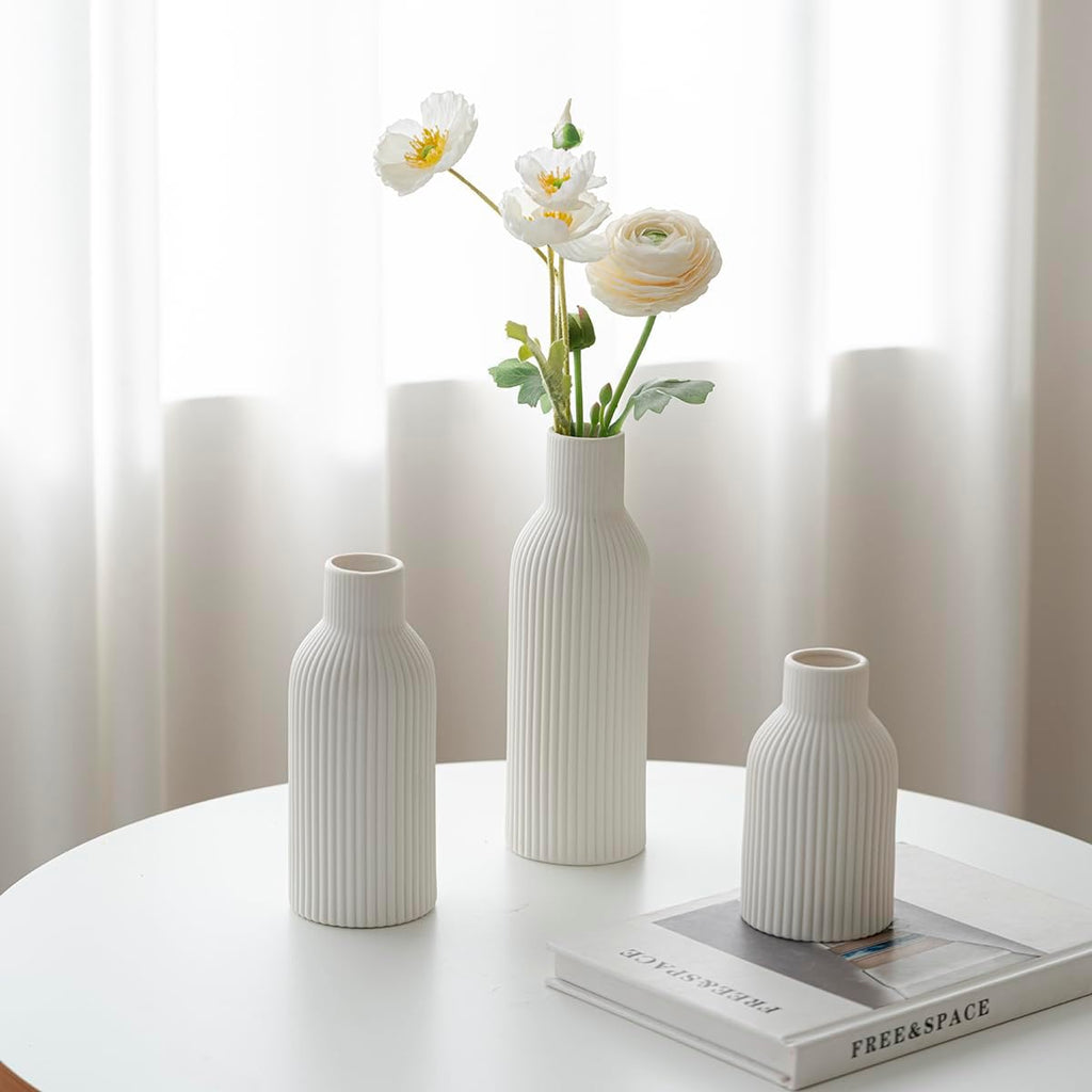 Modern Beige Decorative Vase — Set of 3 - View 8