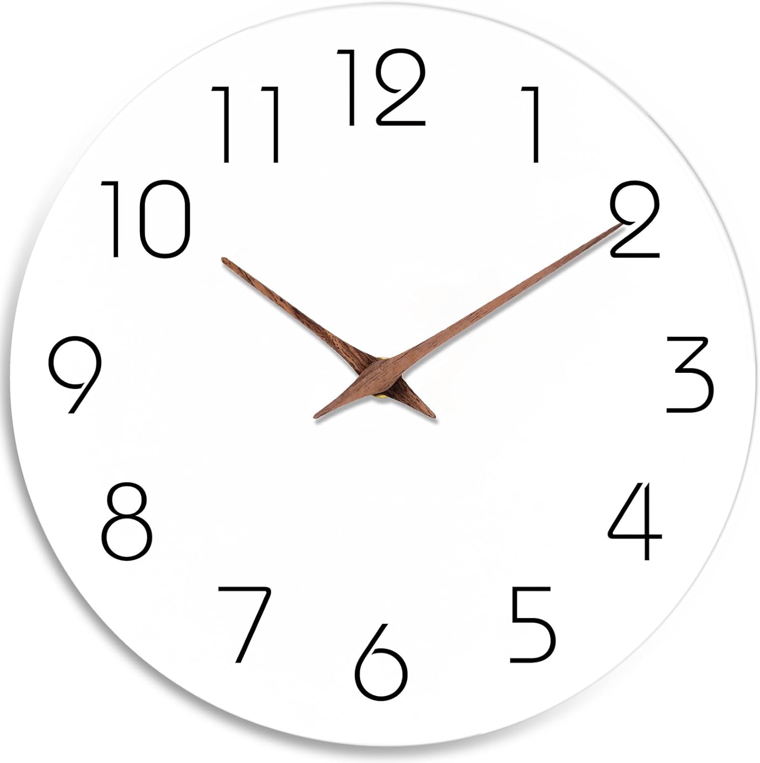 Battery Operated Luxe Black Wall Clock — 18" — 12 Inch
