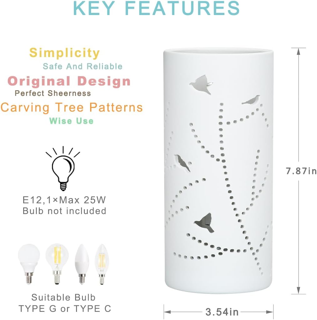 Modern White Table Lamp - View 5