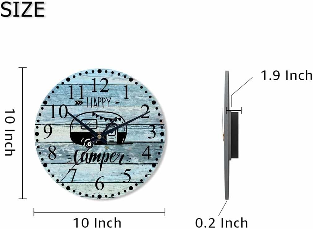 Battery Operated Modern Green Wall Clock — 10" - View 2