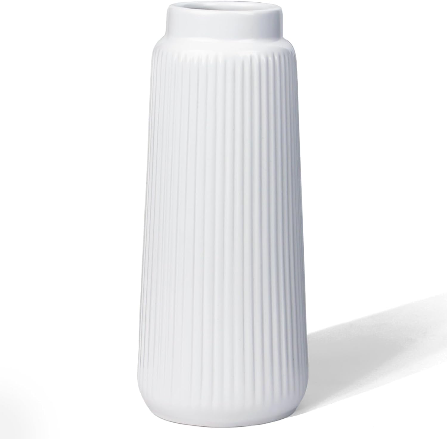 Modern Black Flower Vase — 8" — White03