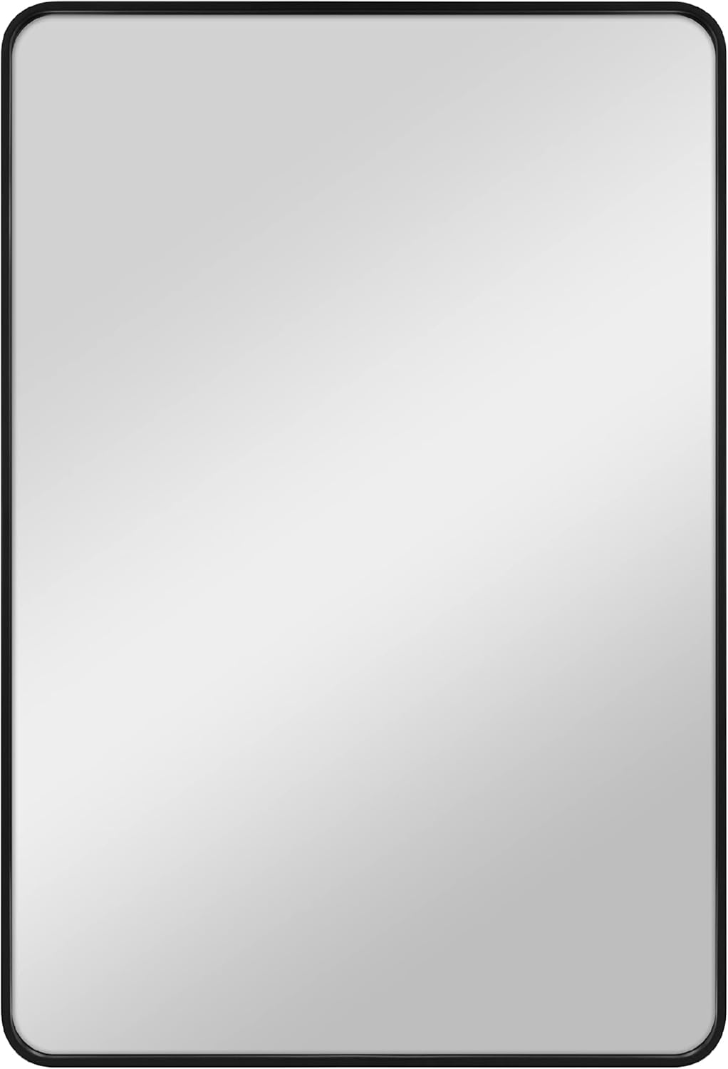 Round Modern Black Mirror — 26" — Black