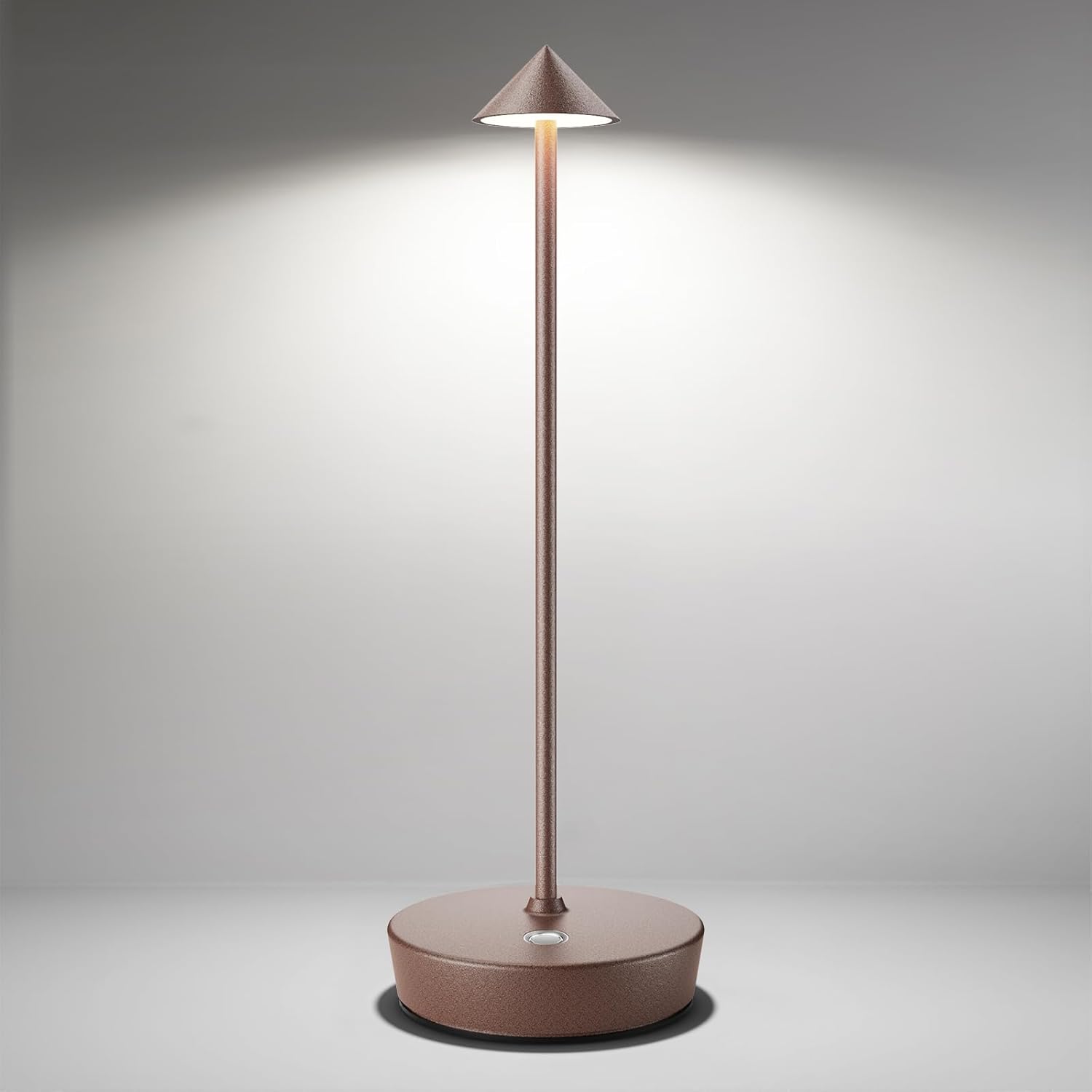Cordless Luxe Black Desk Lamp — Rust
