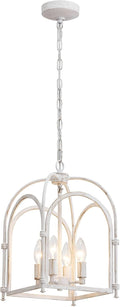 Farmhouse Black Chandelier — 4-Light — AJ-029-white
