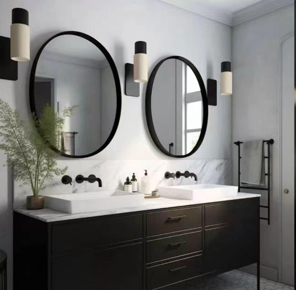Black Wall Mirror — 36" — Black Frame